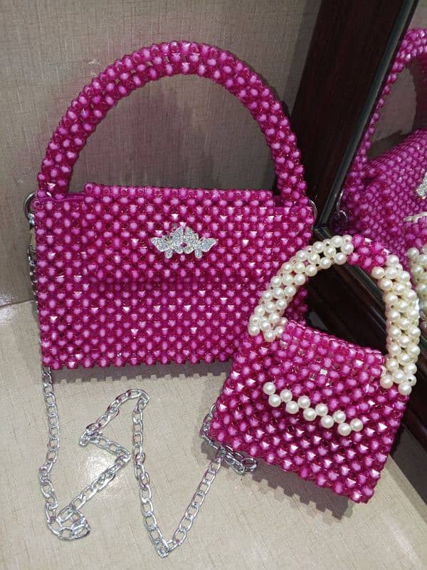 beaded bag for girl and baby girl. 1