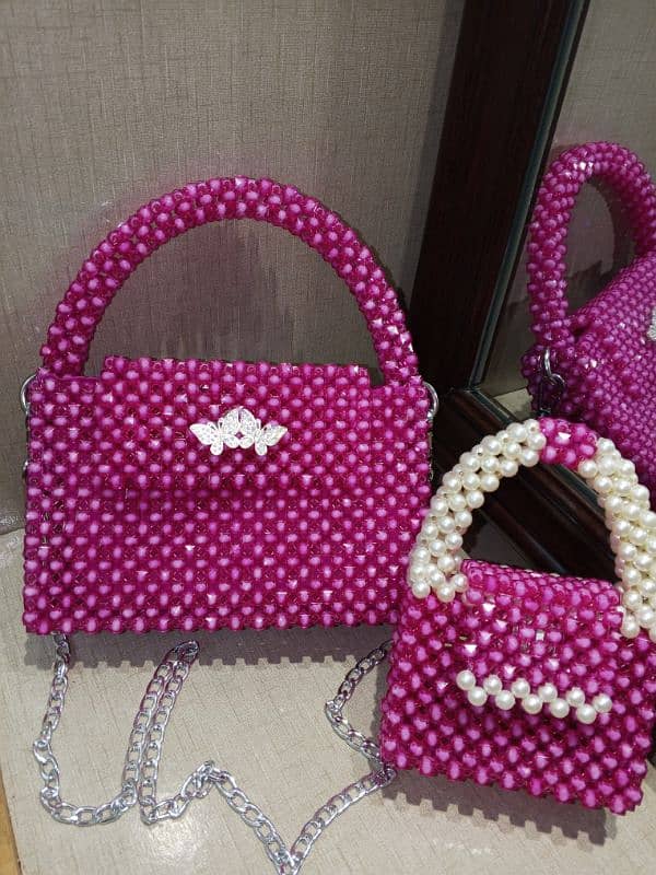 beaded bag for girl and baby girl. 3