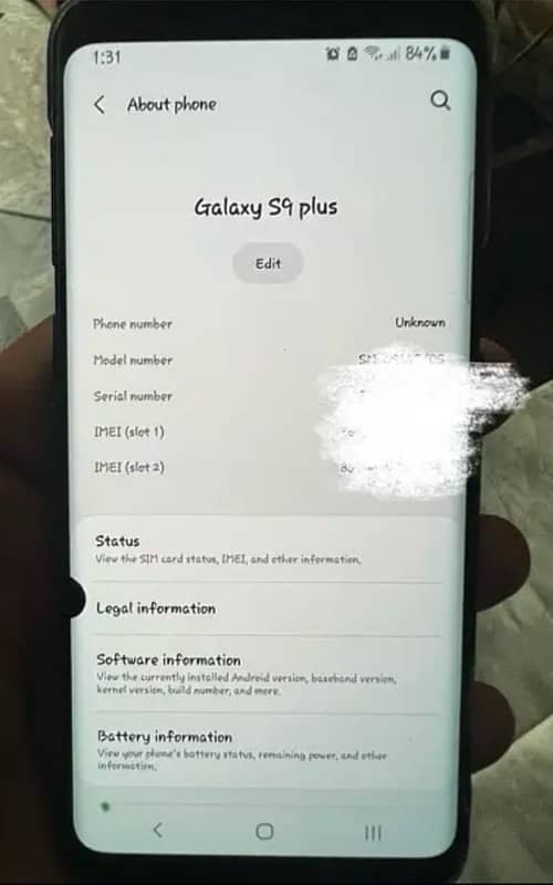 Samsung S 9 Ram 4 / 64 GB  available 8