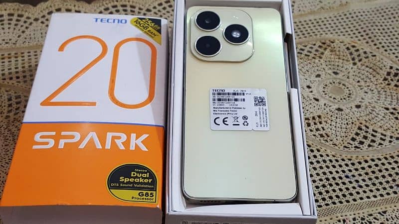 Tecno Spark20 16/256GB With Box 6 months warranty 2