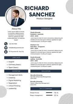 Cv/Resume Maker Post ,Banner,Menu,letter head etc