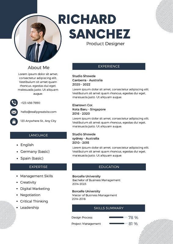 Cv/Resume Maker Post ,Banner,Menu,letter head etc 0