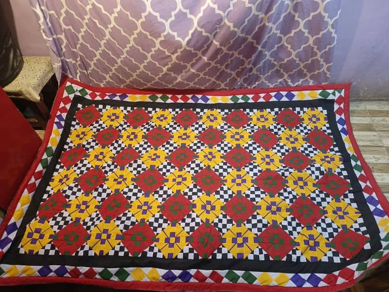 Traditional Sindhi Rilli Foam Padded Mat 0