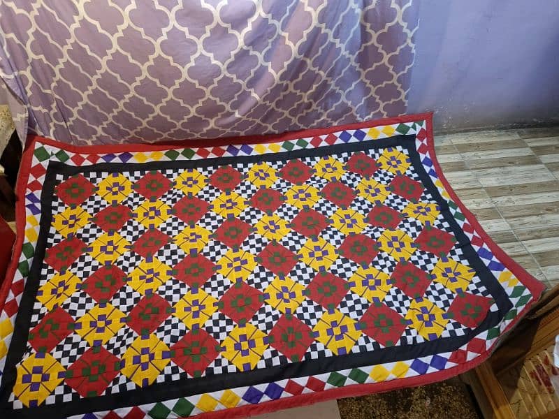 Traditional Sindhi Rilli Foam Padded Mat 1