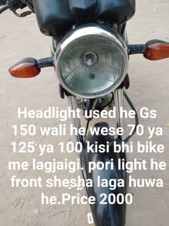 Headlight aur Self start Battery