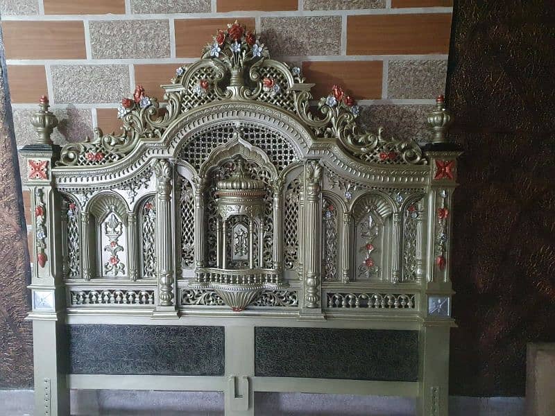 haveli deco bed pure wood chinioti bed 1