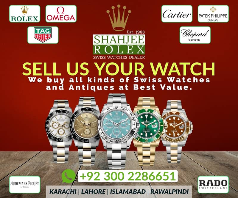 Watch Buyer/ Sell you watch @Shahjee Rolex Dealer Rolex Omega Cartier 0