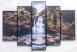 Scenery painting, Abstract art painting Hand-made 5pcs set wall Frame