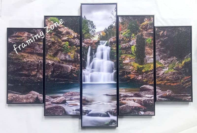 Scenery painting, Abstract art painting Hand-made 5pcs set wall Frame 0