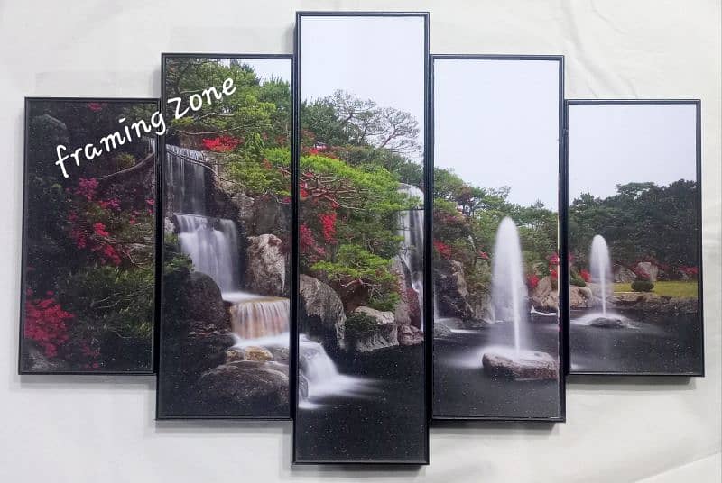 Scenery painting, Abstract art painting Hand-made 5pcs set wall Frame 1