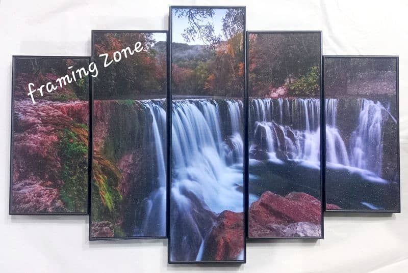 Scenery painting, Abstract art painting Hand-made 5pcs set wall Frame 3