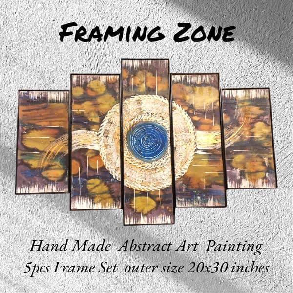 Scenery painting, Abstract art painting Hand-made 5pcs set wall Frame 12