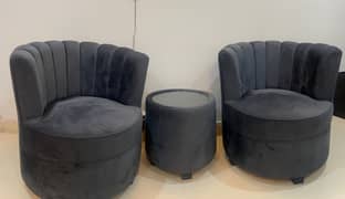 2 Sofa Chairs with Table