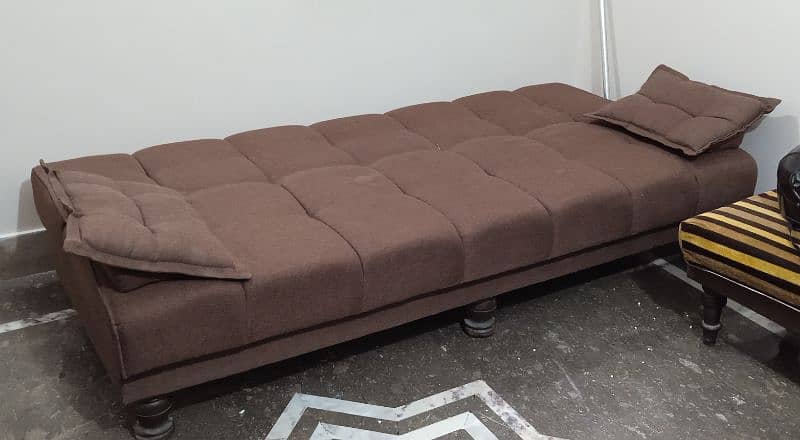 Sofa cum Bed with centre table and sethi 1