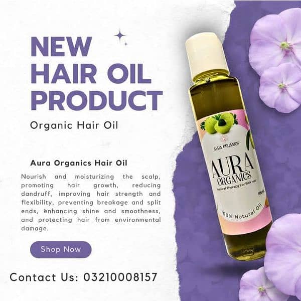 Aura Organics Hair Oil 100ml 0