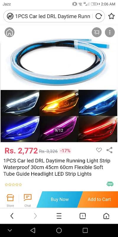 car drl strip light 30cm 2 light set only price 1000 1