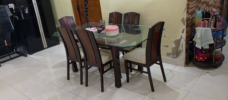 6-seater wooden dining table 1