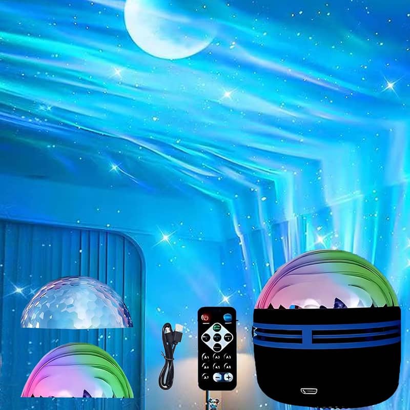 2 in1 Aurora Dimension Light, Northern Lights,and Ocean Wave Projector 11