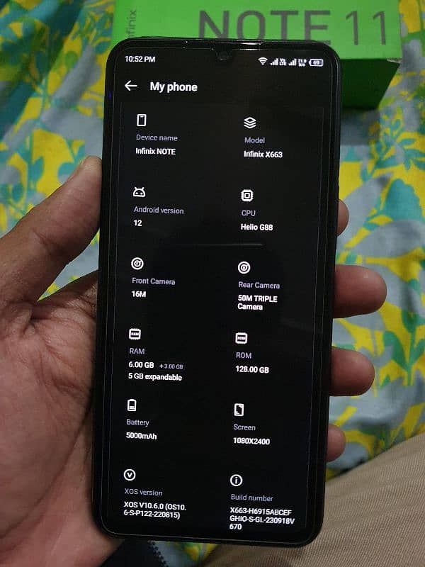 Infinix Note 11 6-128 100% clean display for sale 3