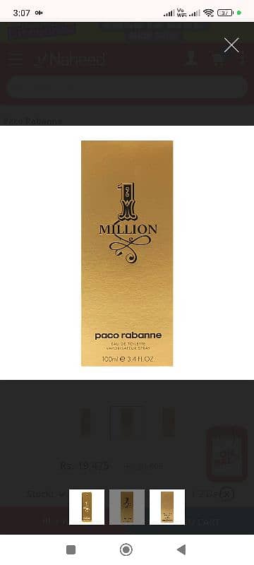 Paco Rabanne 1 Million 100 percent orignal Almost 15ML used Fix Rate 1