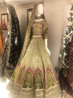 Kashees Bridal Lehnga | Mehndi/Nikkah Dress