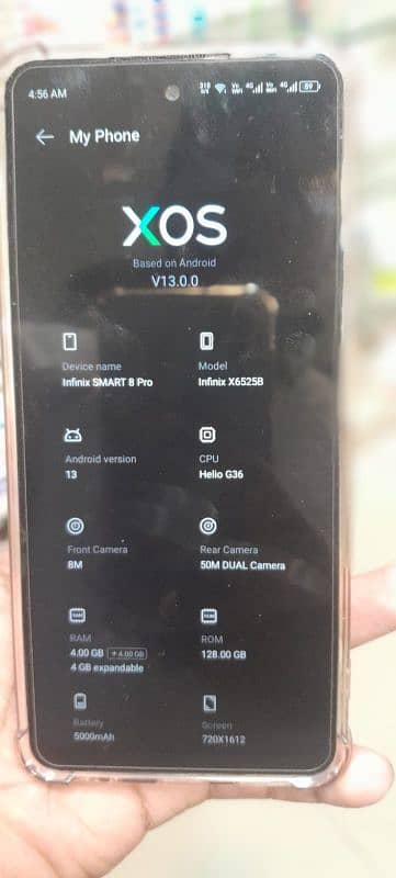 smart 8pro 4+4/128 good condition mobile only mobile not box charger 4