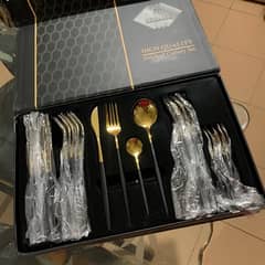 new 24 pcs premium stainless steel dining cutlery set for urgent sale