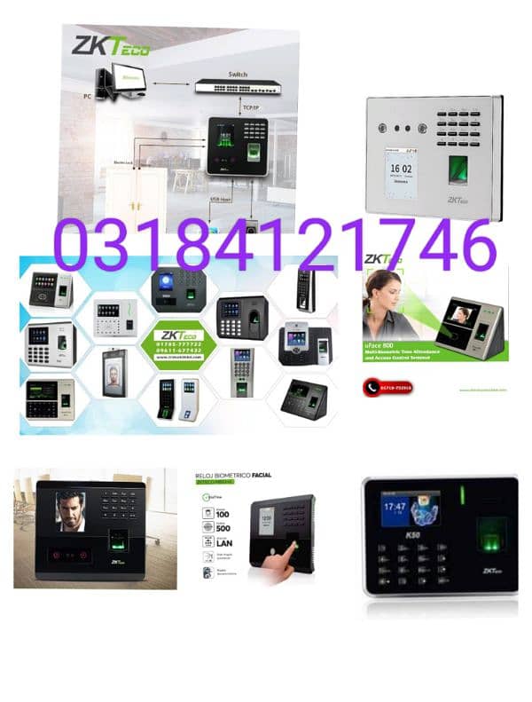 zkteco fingerprint face attendence machine k50 k40 mb460 uface 800 0