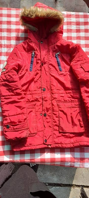 winter clothes for girls and a red jacket for boys ages 6 and above 6