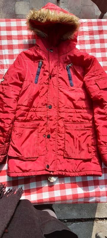 winter clothes for girls and a red jacket for boys ages 6 and above 7