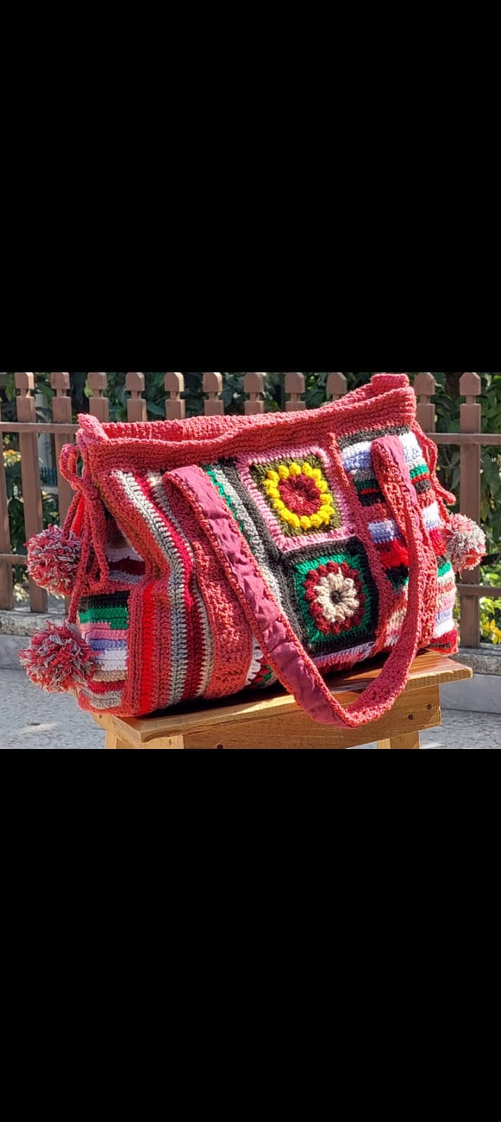 Hand knitted crochet bag 7