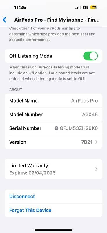 Apple Original Airpods Pro Model A3048 in warrenty for Sale 2