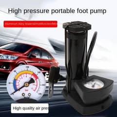 High Pressure Foot Air Pump With Gauge, Heavy Duty Foot Pump