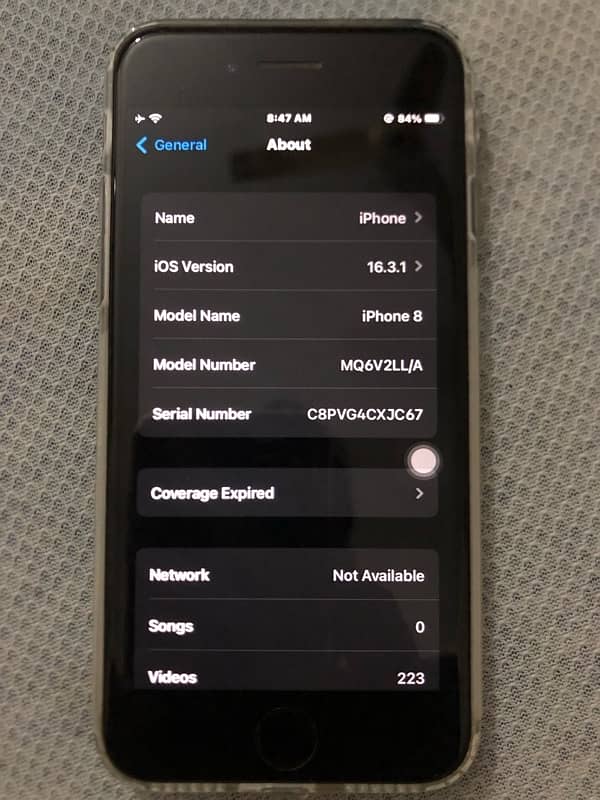 iphone 8(64 GB) PTA Approved 7