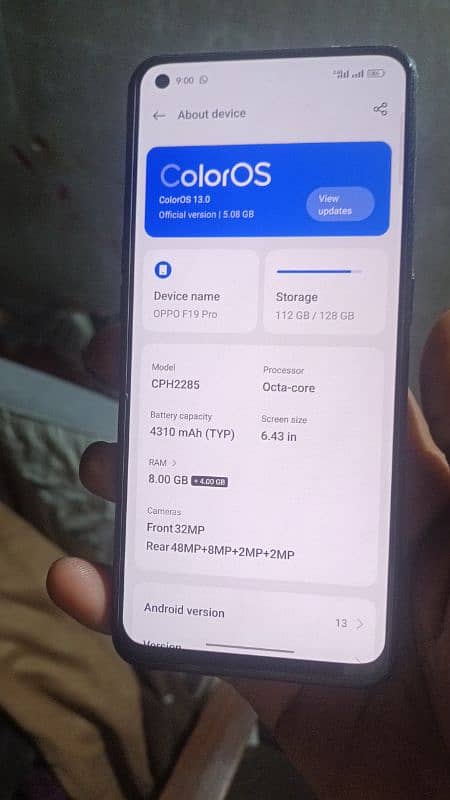 Oppo f19pro 0