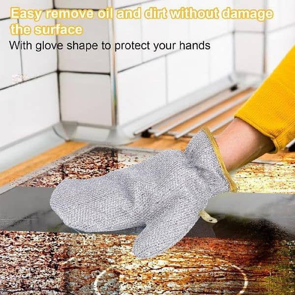 1 PC Cleaning Steel Wire Glove 1