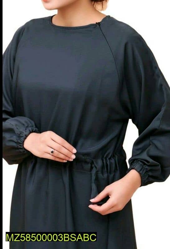 1 pc women stitched plain abaya 1