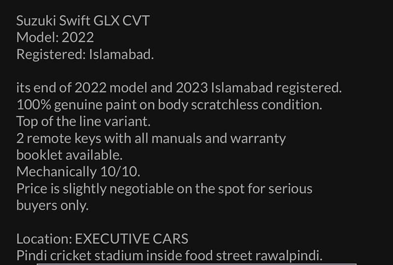 Suzuki Swift GLX CVT 2022 Full Option 8