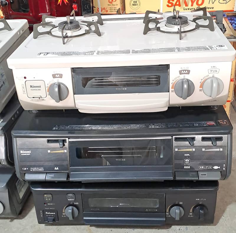 2 Burnal original Japanese stove full automatic with gas grill oven 14