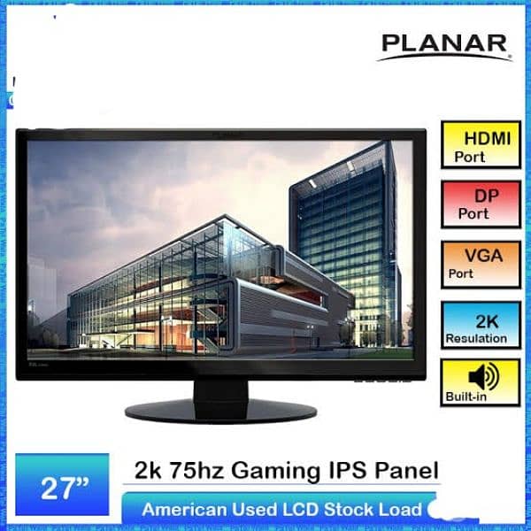 LED ips 27 inch 2k hd Planar Monitor 0