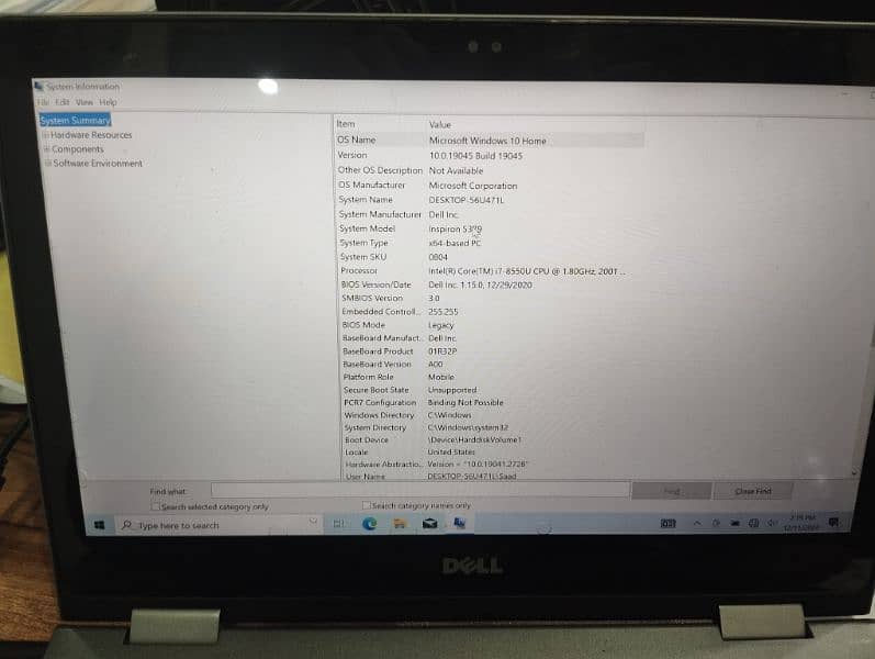 Dell Inspiron 13 5379 i7 8th gen 256gb ssd 2