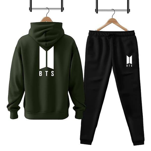 Man/woman fleece printed hoodie's tracksuit set of 2 pcs 7