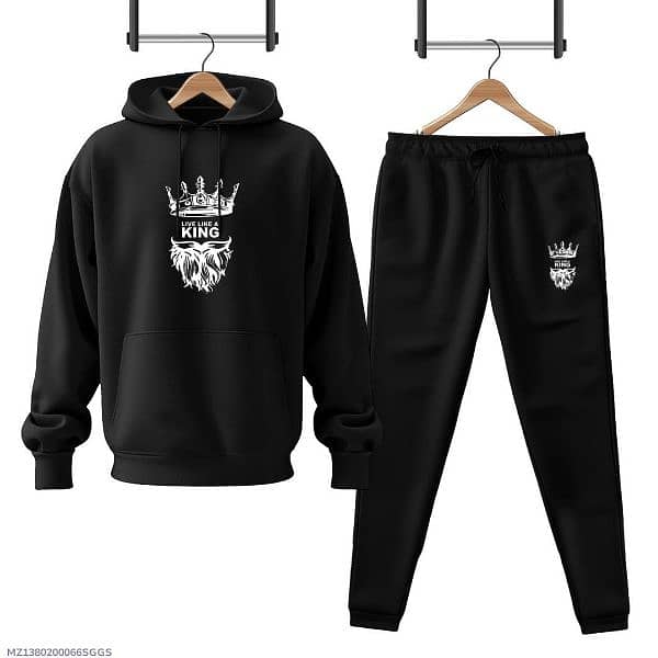 Man/woman fleece printed hoodie's tracksuit set of 2 pcs 11