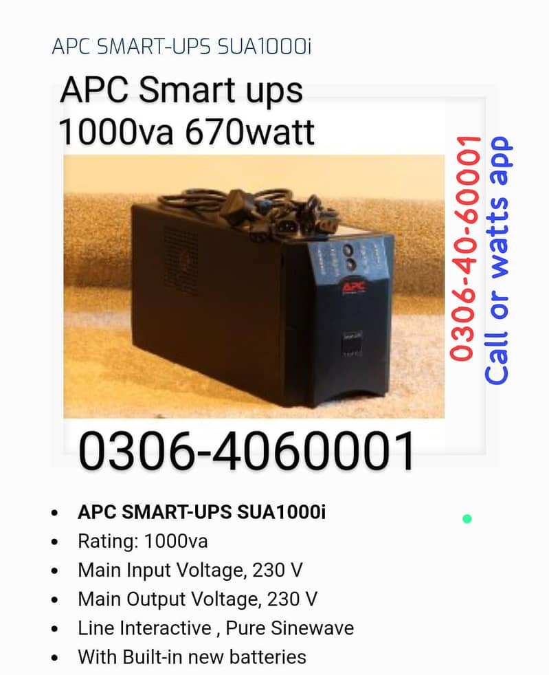 Online APC UPS 3Kva 2700watt, 10kva, 20kva pure Sine wave 9