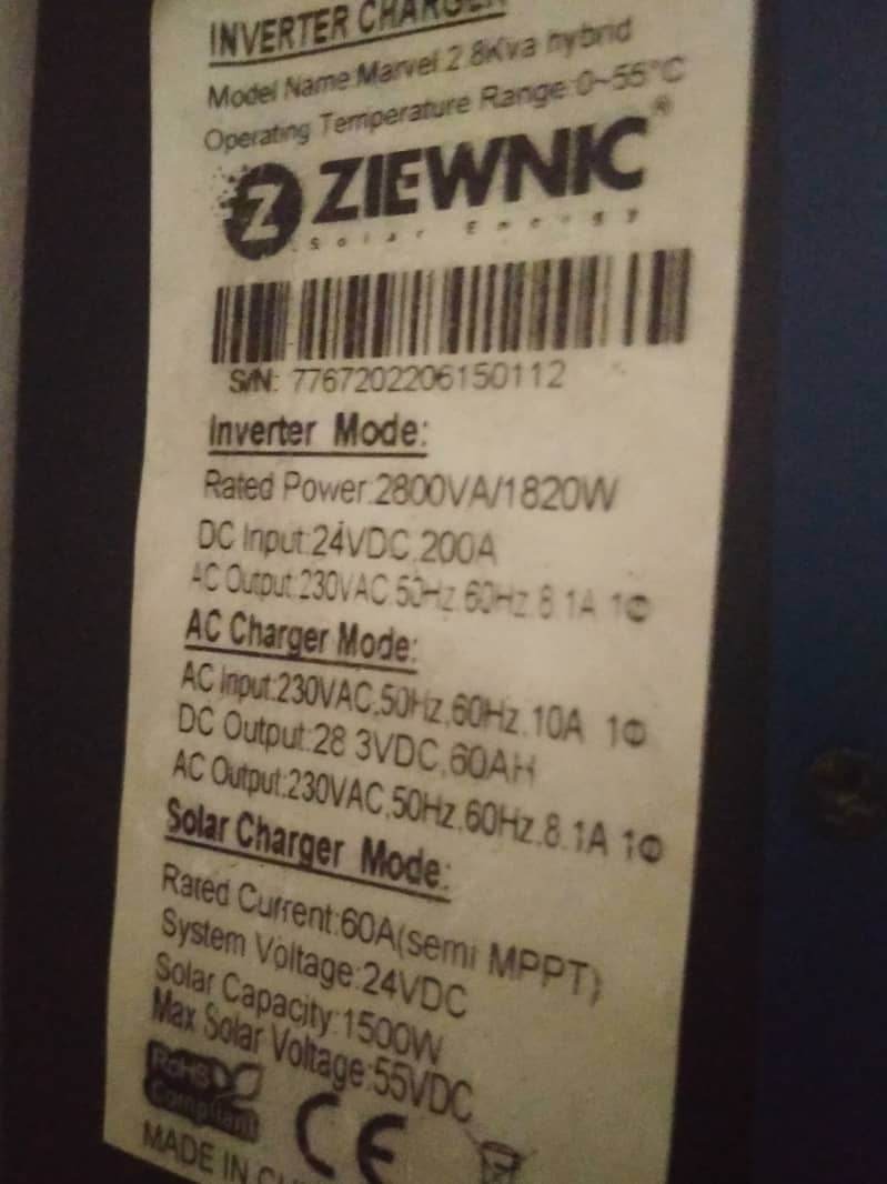 Solar Inverter , Ziewnic  2.8kv Hybrid 4