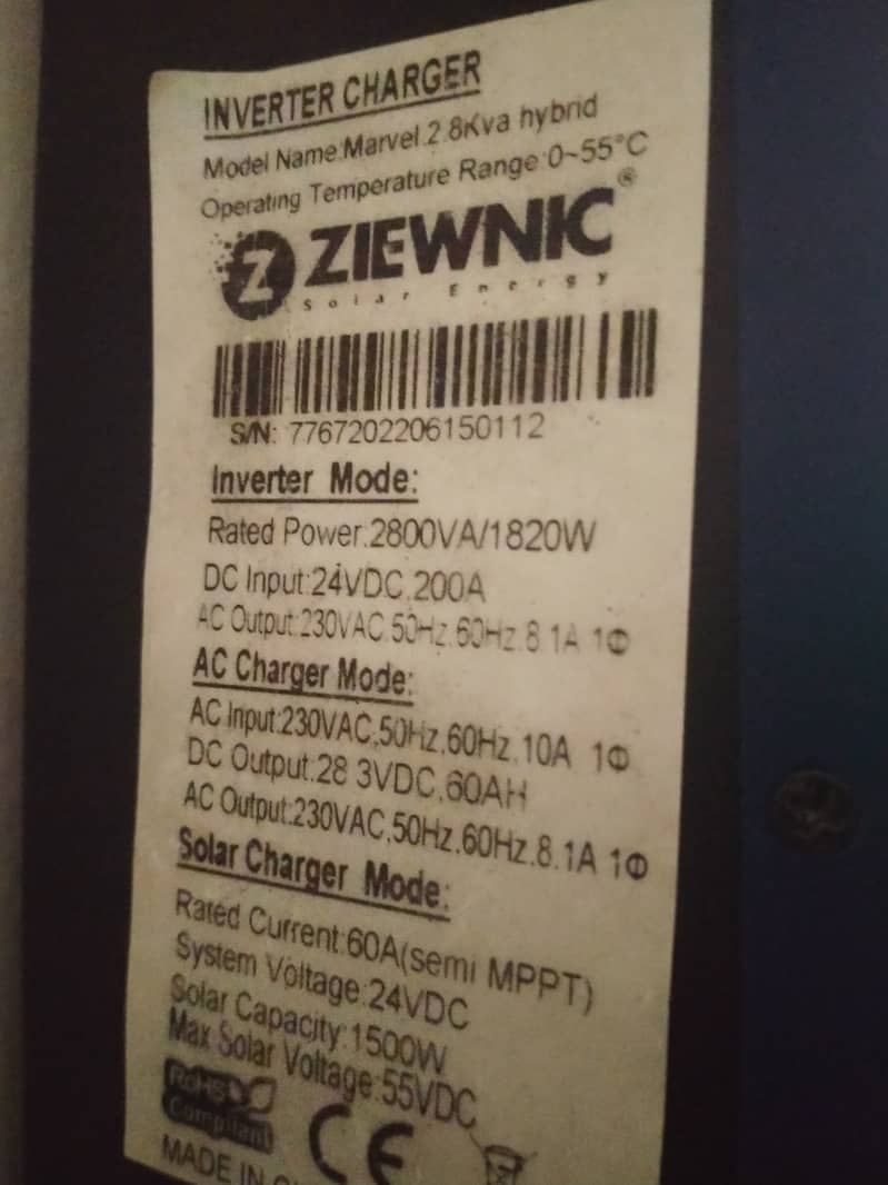 Solar Inverter , Ziewnic  2.8kv Hybrid 7