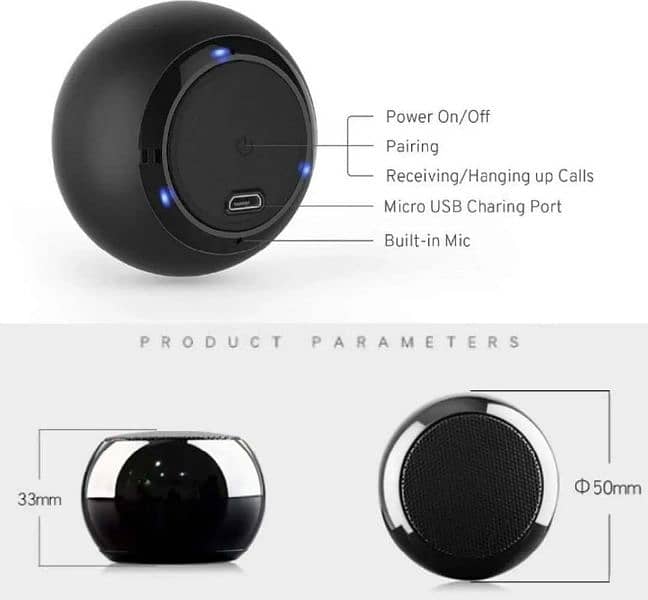 Compact Bluetooth Speaker With Rechargeable Battery - Mini Design. 1