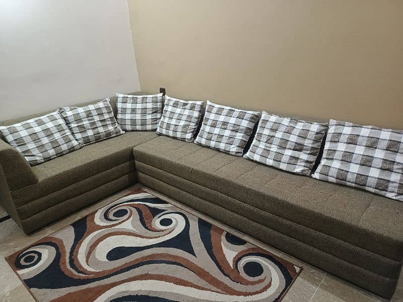 L Shape Sofa 7 seater with big cushions 2