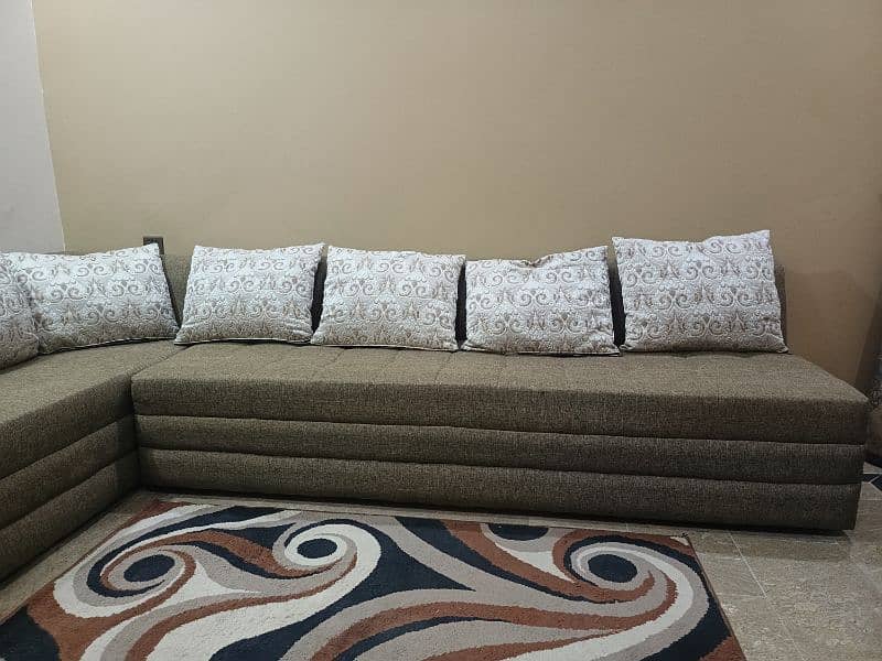 L Shape Sofa 7 seater with big cushions 4