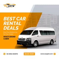 Hiace Grand Cabin Available for Rent- Rent a Car- Car Rental In Lahore